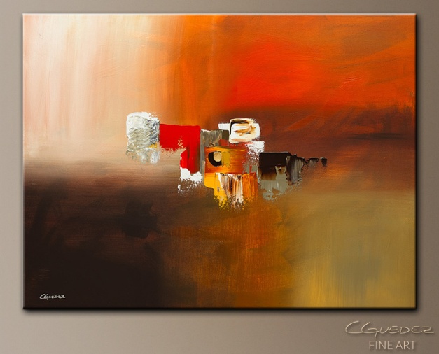 Fond Memories Modern Abstract Art Painting by Carmen Guedez - www.carmenguedez.com